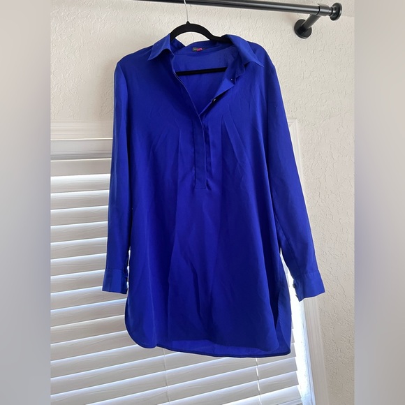 Vince Camuto Dresses & Skirts - Vince Camuto collared shirt Dress Royal Blue